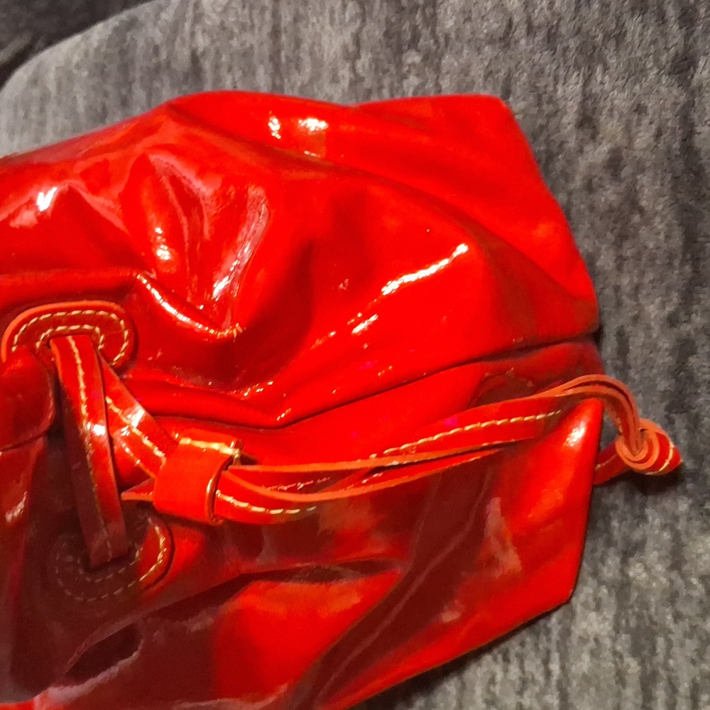 Dooney & Bourke Shiny Red Tote Bag - Picture 3 of 4